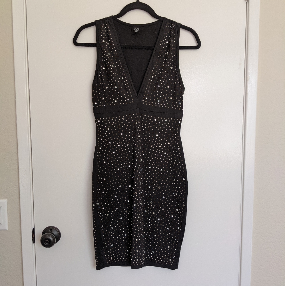 Windsor - Size Medium - Sleeveless Black Gem Dress